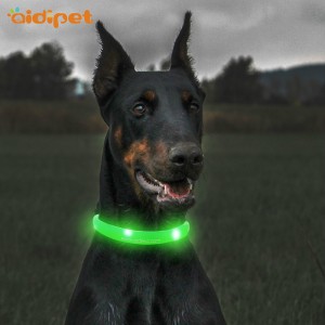 Logo personalizat personalizat reglabil din silicon led guler de câine pentru animale de companie care produce provizii